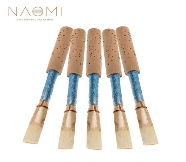 NAOMI 5 PCS Bulrush Oboé Reed Bocal Macio Orquestral Médio Luz Azul Cor Peças de Instrumento de Sopro de Alta Qualidade New6332813