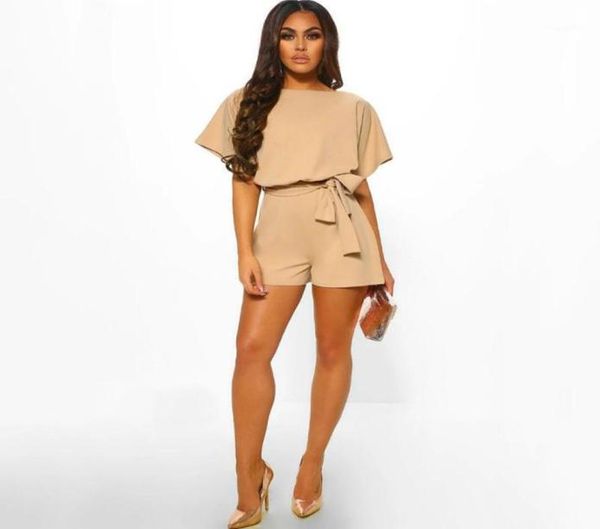 Sommer Sexy Kurzarm Top Verkauf Frauen Overall Casual Dünne Mädchen Strampler Spitze Up Khaki Playsuits Und Overalls Women039s 5374636