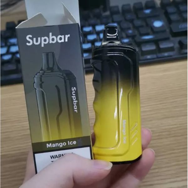 Orijinal supbar vapes 10000 puflar artı tek kullanımlık E Cig kitleri 20ml Pod Kalın Yağ Kalemi RGB Işık Şarj Edilebilir Vaporizer Kalem Kartışları Toptan Fiyat Çin E Vape