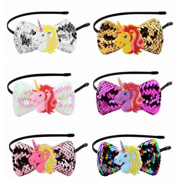 35 Polegada unicórnio lantejoulas hairband glitter fecho de cabelo adesivo arco com festa halloween cosplay natal acessórios para o cabelo 8713781652