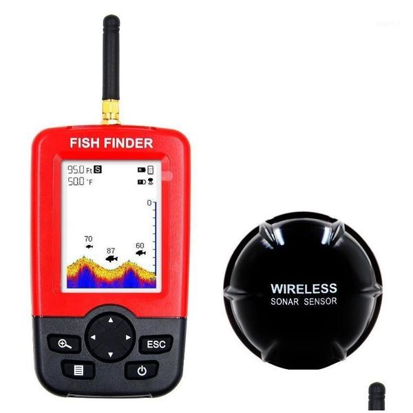 Fish Finder Sonar wireless Rivelatore subacqueo visivo ad alta definizione del dispositivo di pesca Esplosione trasonica Drop Delivery Sport all'aperto Dhhk0