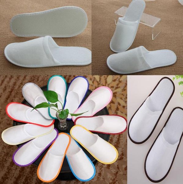 Chinelos descartáveis ​​de banho El Toweling Chinelos EVA Chinelo Homens Mulheres Flip Flop Branco Multi Color Interior Barato Chinelo DHL 7797861