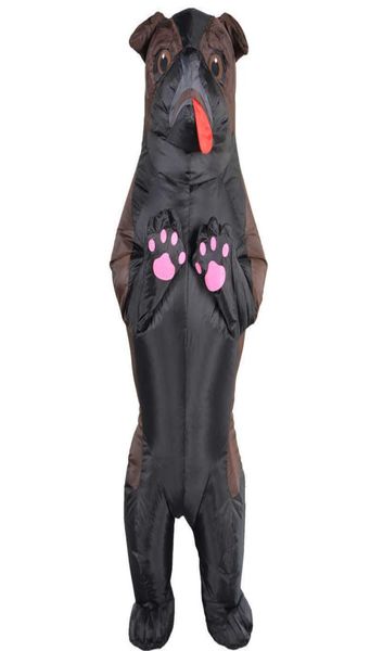 Cão inflável traje festa cosplay trajes fantasia mascote anime traje de halloween para adultos crianças dos desenhos animados q09107512491