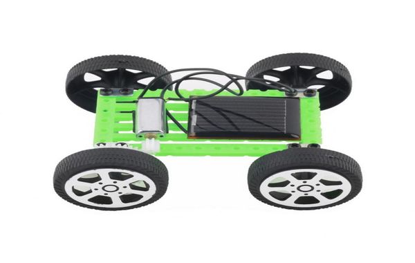 Giocattoli solari per bambini Mini giocattolo alimentato Kit per auto fai da te Gadget educativi per bambini Hobby Divertente plastica verde Altri giocattoli Whole1502653