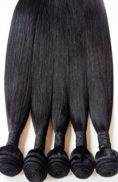 Pacotes de cabelo virgem brasileiro malaio peruano mongol indiano remy extensão reta 3pcs russo europeu trama humana fábrica5926056