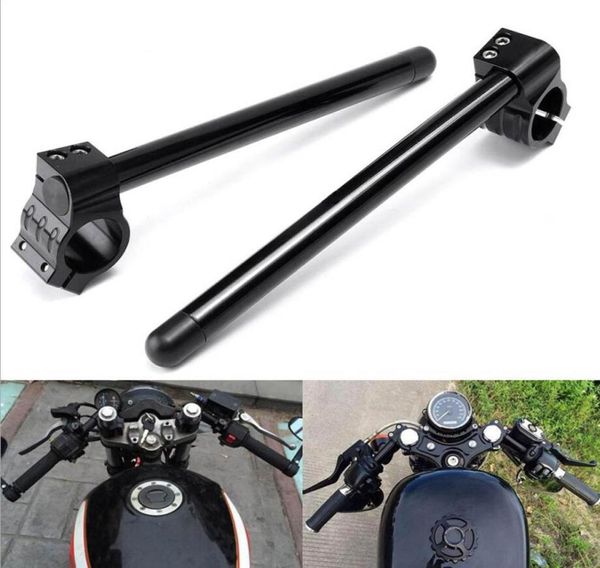 Manubrio moto Cafe Racer Racing regolabile CNC clip sul manubrio forcella motore 31 35 37 39 43 46 52MM cromato nero69890581331639