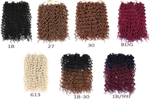 LANS Kunsthaar 18 Zoll Ombre Flechthaar Faux Locs Lockige Häkelhaarverlängerungen 70 g/Stück Weiche Dreads Häkelzöpfe Dreadlo6625306