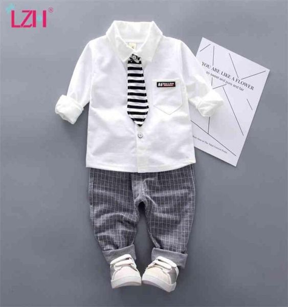 LZH Neonati maschi Abbigliamento Autunno Bambini Vestiti per bambini Costume ShirtPant Suit 2 pezzi Set Bambini 14 anni 2108048981696