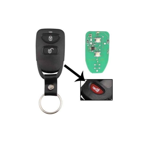 Chave remota de pânico com 2 botões para HYUNDAI Tucson Santa Fe Elantra 20052011 Keyless30953586937379