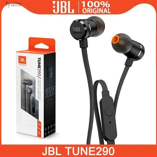 Kopfhörer Ohrhörer Handwerkzeuge TUNE 290 Kabelgebundene Kopfhörer Sport Pure Bass Stereo Headset 1-Tasten-Fernbedienung Ohrhörer mit Mikrofon T290 In-Ear-Kopfhörer für H240306