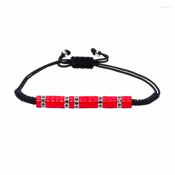 Charme Pulseiras 1 PC Anil Arjandas Pulseira CZ Beads Homens Mulheres Jóias Trinket Macrame