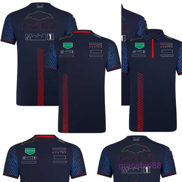 Polo da uomo F1 Team Racing T-shirt Formula 1 Driver Polo T-shirt Motorsport Nuova stagione Abbigliamento Tifosi Top Maglia da uomo Taglie forti Personalizzabile G5j5