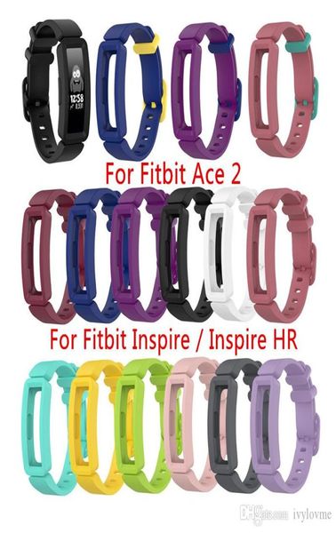 Pulseira de silicone para fitbit ace 2 ace2 pulseira de relógio macia para fitbit inspire inspire hr crianças smartwatch pulseira acessórios1948468