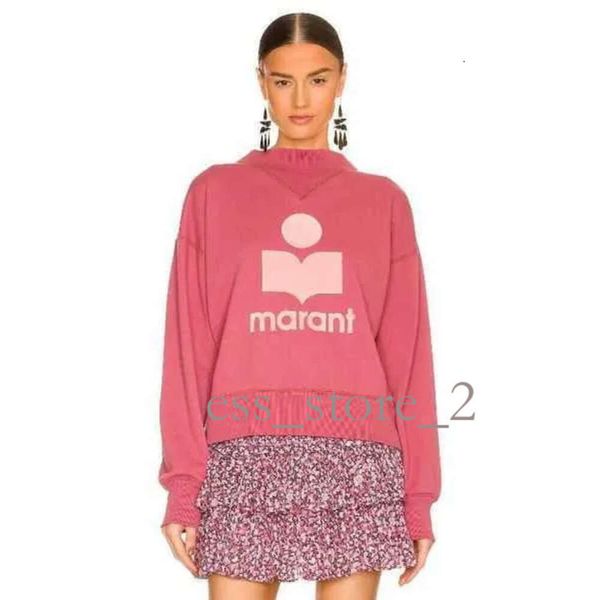 2024 Isabel Pullover Sweatshirt Marant Designer Beflockung Druck Halb Hoher Kragen Langarm Für Frauen Mode Hoodies 561