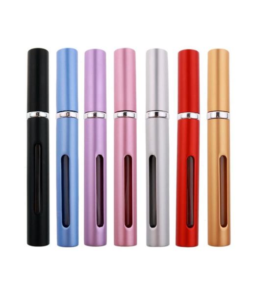 Bütün 5ml Taşınabilir Mini Sprey Parfüm Şişesi Alüminyum Elektrikli Cam Parfüm Konteyner Preslenmiş Mini Seyahat Atomizer Refilla4407568