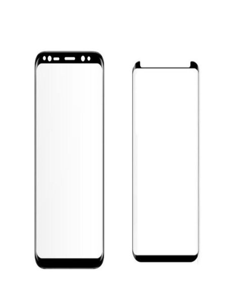 Caso amigável capa completa 3d curvo protetor de tela de vidro temperado para samsung galaxy note 9 nota 8 s9 s9 plus 500pc sem varejo p6919041