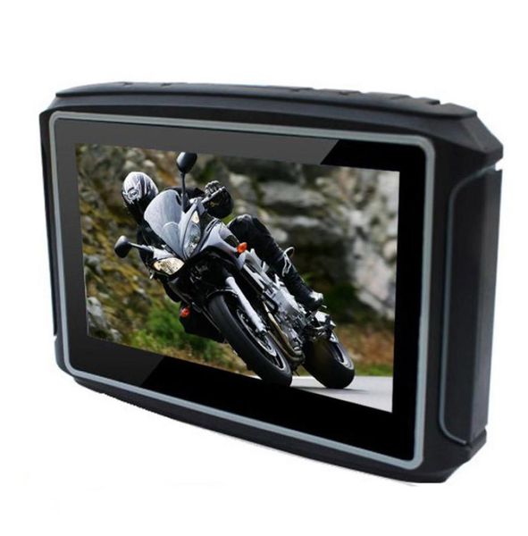 43 Polegada sistema de navegação gps da motocicleta bluetooth ipx7 à prova dwaterproof água anti-terremoto motor navi com sdram 256mb 8gb maps8700030