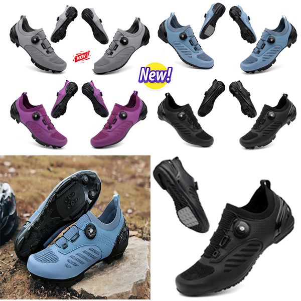 Designer Ciclismo Sapatos Homens Esportes Dirt Road Bike Sapatos Flat Speed ​​Ciclismo Sapatilhas Flats Mountain Bicdaycle Calçado SPD Cleaves Sapatos 36-47 GAI