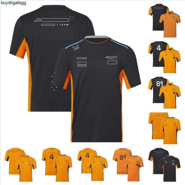 Polos masculinos F1 Fórmula 1 camiseta de manga curta Novo produto Team Racing Suit Crew Neck Tee Fan Style Youth Polo Shirt pode ser Plus Size personalizável Osrl