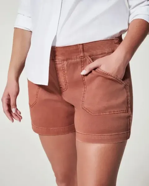 Damen Shorts Damen Grün Sommer Hochelastischer Twill Lässige Frauen Rosa Khaki Süße kurze Hosen Streetwear Jean Große Größe 4XL