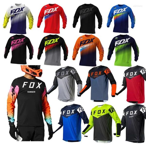 Гоночные куртки мужские с длинным рукавом для мотокросса Велоспорт Джерси RANGER Fox Downhill Mountain Bike MTB рубашки Offroad DH Мотоциклетная одежда