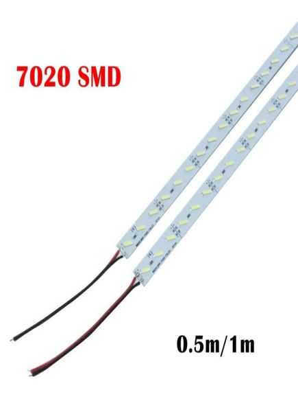 Süper parlak sert sert çubuk ışığı DC12V 100cm 72 LED SMD 7020 Alüminyum Alaşım LED Strip Işığı Kabine için Display9052797