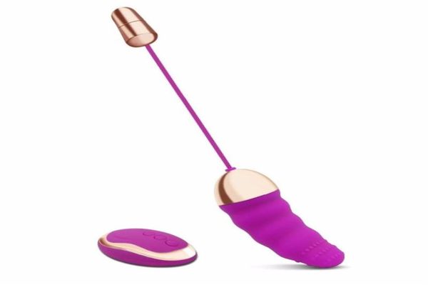 Vibratori Impermeabile telecomando senza fili uovo vibrante mini rossetto vibratore 10 modalità vibrazione giocattoli adulti del sesso per donna Si3906347