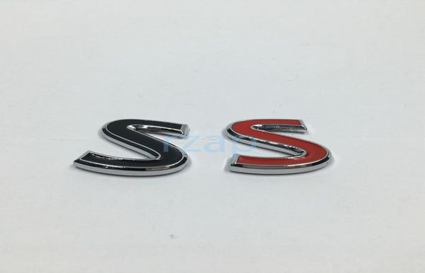 Siyah kırmızı metal s logo araba çamurluk tarafı amblem rozeti infiniti q50 q50l g37 g25 fx35 fx37204215