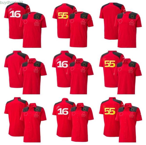 Erkek Polos Erkek ve Kadınlar F1 Takım T-Shirt Polo Takım Four Seasons Formula Bir Kırmızı Yarış Takımı Resmi Özelleştirilebilir Y7DD