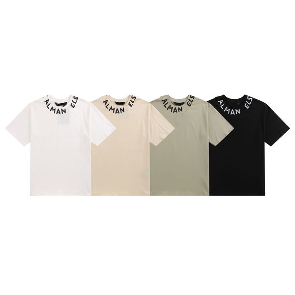 Sommer Neue T-shirts Ausschnitt Thread Brief Gedruckt T-shirt männer und Frauen Kurzarm T-shirts Dünne Rundhals Casual Hemd lose Top kleidung