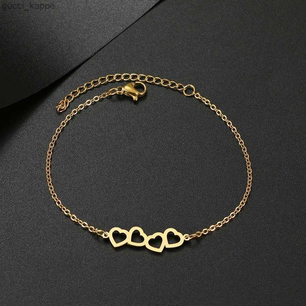 Perlen Edelstahlarmbänder klassische süße Hollow Heart Fashion Kette Charm Armband für Frauen Schmuckparty Freunde beste Geschenke