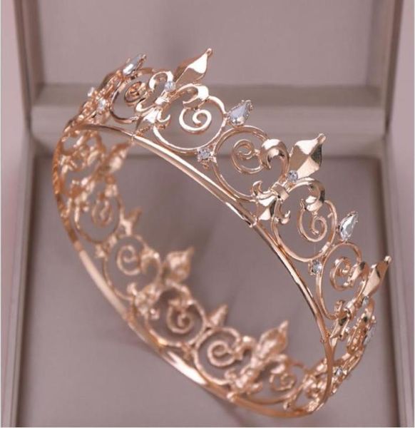 Avrupa ve Amerika Birleşik Devletleri Full Circle Crown Taç Tiara Gelin Mücevher Headdress5797482