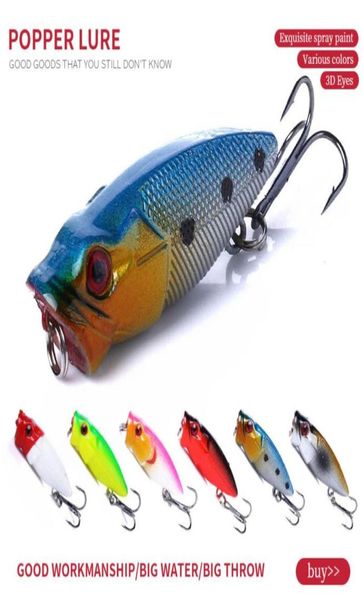 HENGJIA 100 pezzi Crank Bait Popper esca da pesca dura attrezzatura da pesca Crankbait esche 35CM 27G 10 ganci acqua superiore29692616916343