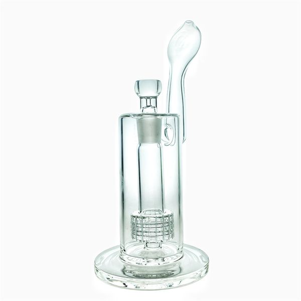 Berauschende Glasbongs Shisha/Neues 10 Zoll großes abgeflachtes Mundstück Mobius Matrix Glasbong Glaspfeife Glaswasserpfeifenbongs mit 1 Vogelkäfig-Perc (GB-350)