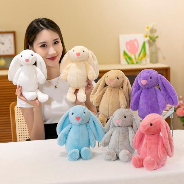 Kaninchenpuppe Puppe lange Ohren Kaninchen Plüschtier halten Schlaf Geschenk Mädchen Greifmaschine Puppe Großhandel Hand Geschenk