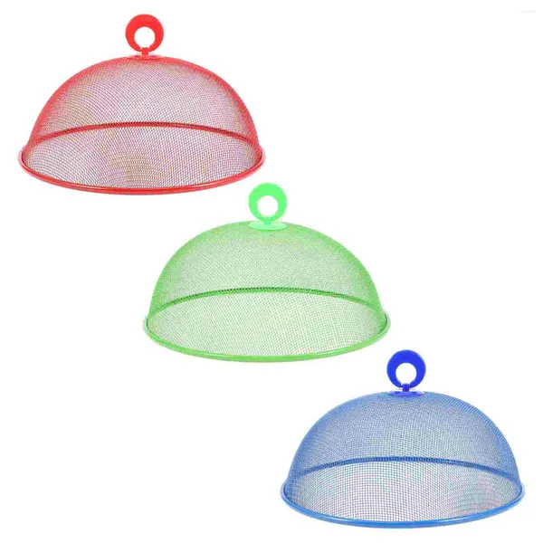 Set di stoviglie 3 ombrelli con copertura antipolvere per coperture creative per verdure in ferro battuto con cupola antipioggia