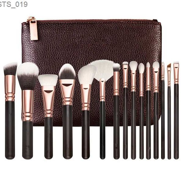 Make-up-Pinsel, Zoeva MakeupBrush Set, 15-teilig, beste Qualität, professionelles Make-up-Set, Lidschatten, Eyeliner, Mischstift, Kosmetik-Werkzeuge mit PU-Tasche