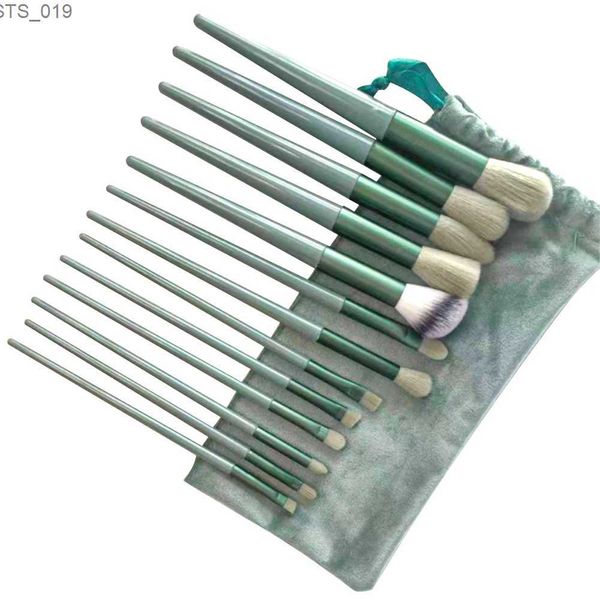 Pennelli per trucco Pennelli per trucco Set Fondotinta Evidenziatore Fard in polvere Ombretto Fard Miscelazione Fibra di lana 13 pezzi Strumento per trucco di bellezza morbido