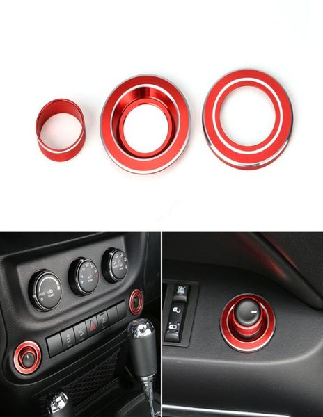 Araba Ayna Switch Çakır Trim Düğmesi Trim Dekorasyon Kapağı Jeep Wrangler JK 20112017 Araba İç Accessories4043163