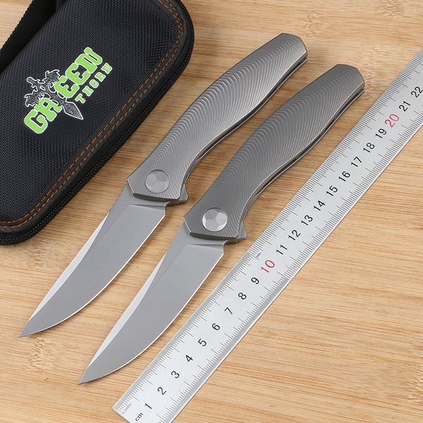 Spina verde, coltello pieghevole BIo lama VG10 manico in titanio TC4 coltello da frutta pratico da campeggio esterno strumento EDC