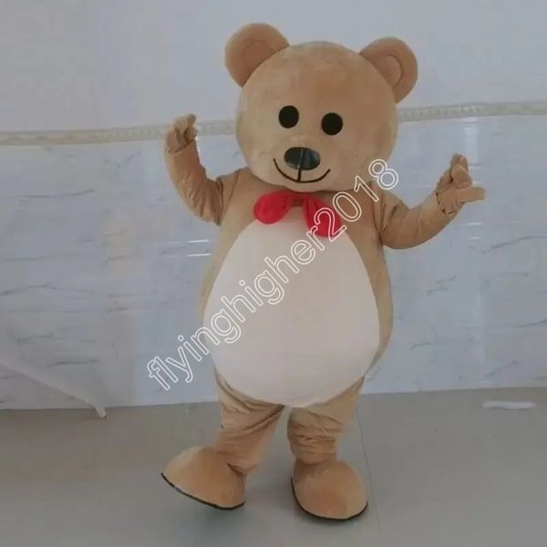 Profissional personalizado bonito urso marrom mascote traje carnaval festa palco desempenho vestido extravagante para homens feminino traje de halloween