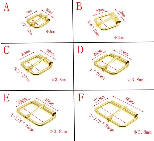 50 teile/los Gold Metalldraht Geformt Halbe Einzelrolle Gürtelschnallen für Handtasche Schuhband Rechteck Ring Leder Handwerk Reparatur DIY D7241469