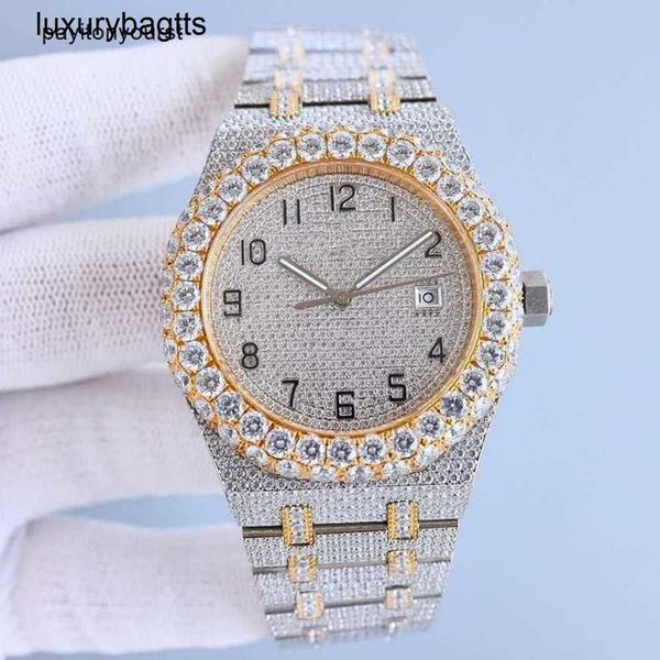 Rolaxs Uhr Schweizer Uhren Diamant handgefertigte Diamanten Herren automatische mechanische Designer 42 mm mit diamantbesetztem Stahl 904l Saphir Damen Armbanduhren Montre D