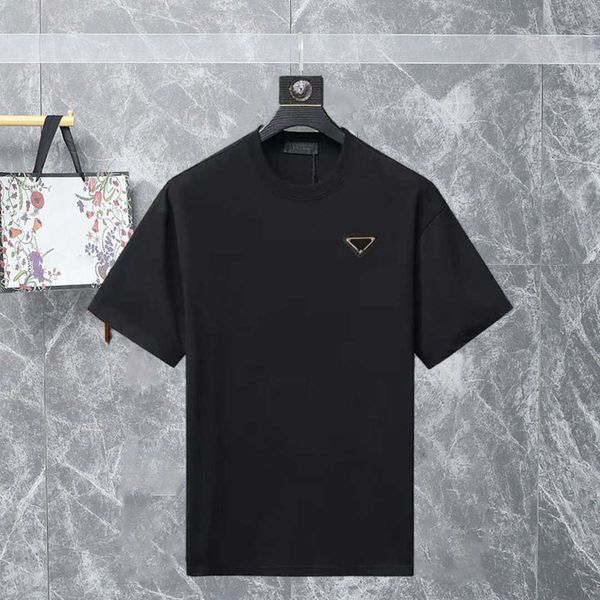 Designer Herren T-Shirt Mann schwarz T-Shirt Damen Kleidung Größe XXL XXXL T-Shirts 100 % Baumwolle Kurzarm Brust Dreieck und Damen T-Shirt Pra 1 ETVP