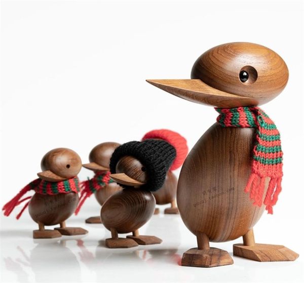 Pato patinho madeira para artesanato figuras de animais decoração de madeira acessórios para casa sala de estar natal dinamarquês nórdico ornamento de mesa 29393525