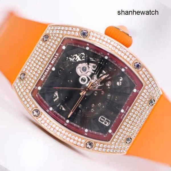 Armbanduhr Fancy Watch RM Armbanduhr RM023 Unisex 18K Roségold mit Diamantbesatz Swiss Luxury Leisure Sports