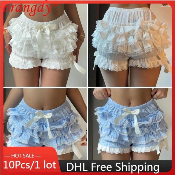 Kadın Şort 10 PCS Toplu Ürünler Toptan Lotlar Bow Mini Kadın Giyim Moda Seksi Sevimli Cosplay Pileli Kısa Pantolon Etek B13132