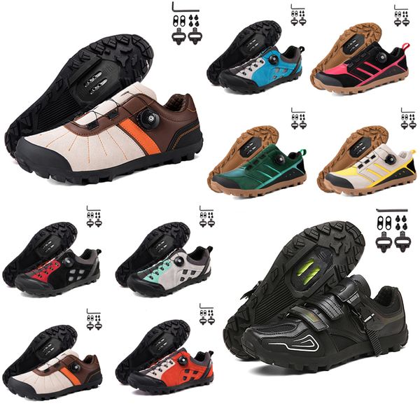 Calçados Calçados Homens Speed ​​Road Bike Sapatilhas Flat Carbon Ciclismo Sapatos MTB Clceats Mulheres Mountain Bike Shoes SPD Pedais Racing Biking Footwar GAI