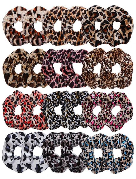 Çiçek Baskılı Leopar Yaratıcı Moda Lady Saç Band Scrunchie Elastik Saç Bağları Halat Saç Aksesuarları5558781