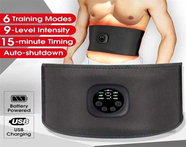 EMS Wireless Muskelstimulator Trainer Smart Fitness Bauchtraining Elektrischer Gewichtsverlustgürtel Körperschlankheitsgürtel Unisex 2201116312099